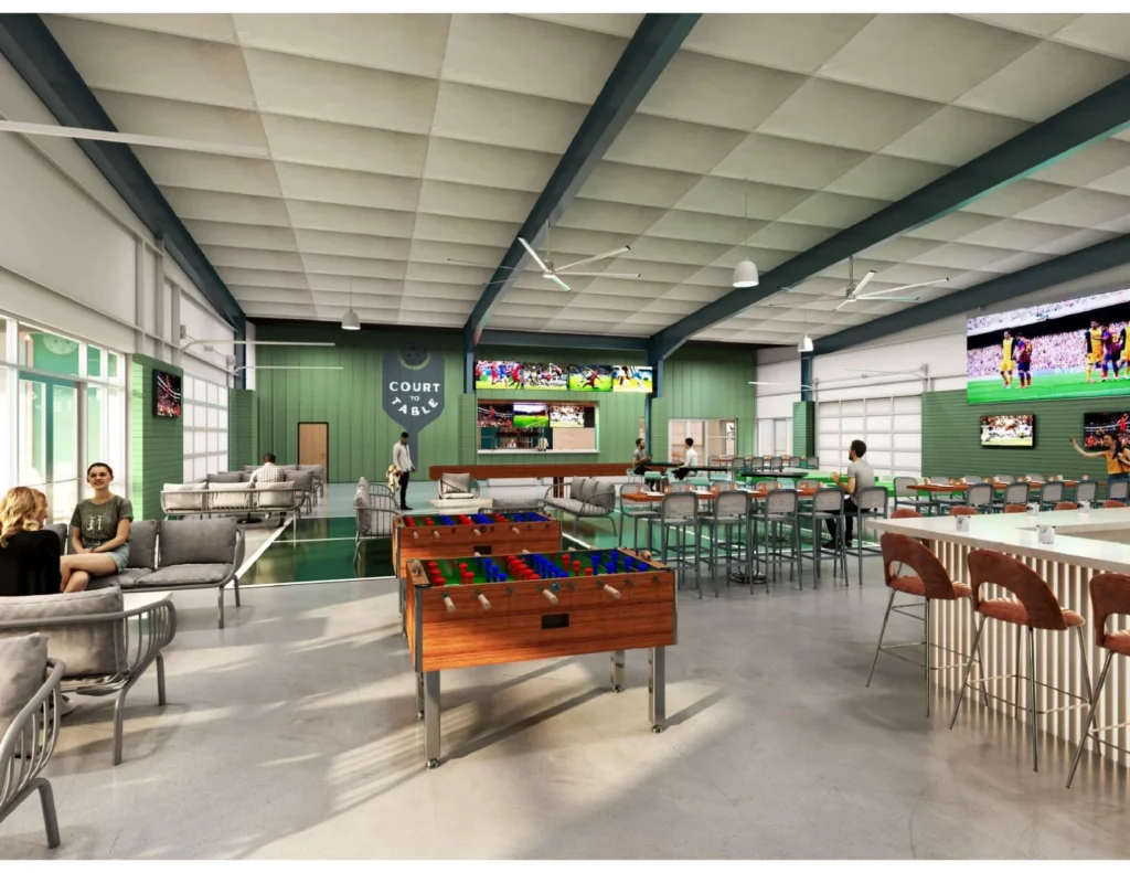Rendering of the Funky Pickle Bar at Court To Table in Baton Rouge